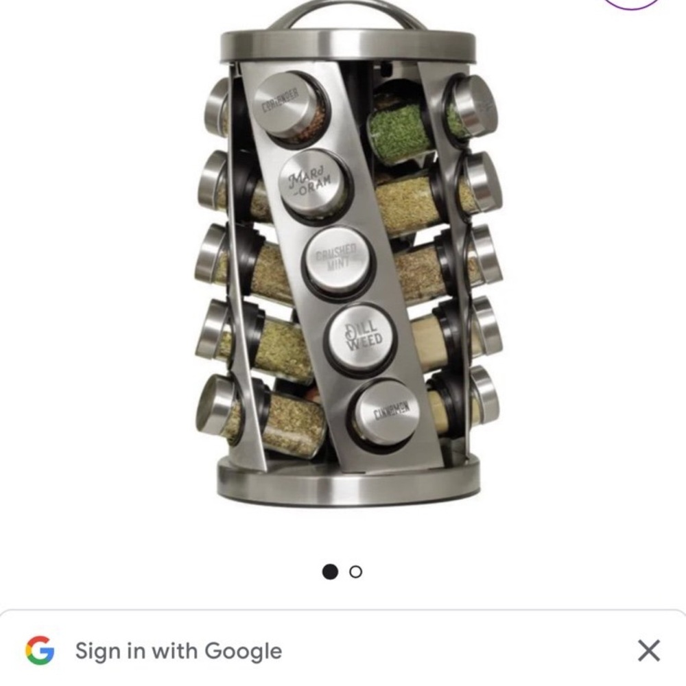 Rotating Spice Rack with Jars